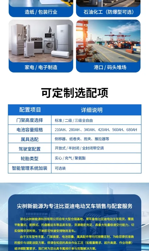 比亚迪 2 吨电动叉车 磷酸铁锂平衡重式锂电仓储叉车(图7)