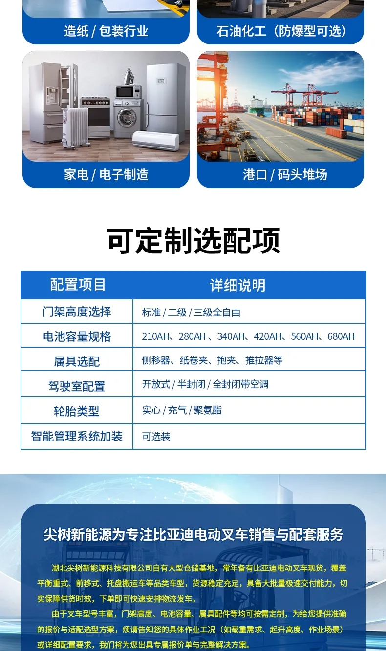 比亚迪 2.5 吨电动叉车 磷酸铁锂平衡重式锂电仓储叉车(图7)