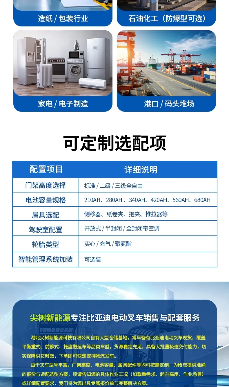 比亚迪 3.5 吨电动叉车 磷酸铁锂平衡重式锂电仓储叉车(图7)